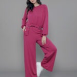 Blusão Feminino Manga Longa Decote Redondo BL.162.0003 - Roxo-054036, PP