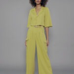 Calça Feminina Cintura Alta com Bolso Cargo CL.163.0007 - Verde Oliva-064030, 34