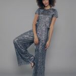 Calça Feminina Cintura Alta CL.163.0013 - Prateado-020445, PP