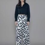 Calça Feminina Cintura Alta CL.163.0019 - Estampado Preto e Branco-023738, 34