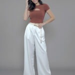 Calça Feminina Cintura Média CL.163.0022 - Off White-010002, 34