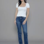 Calça Feminina Cintura Média 30327 - Estonado Azul Escuro-034070, 34