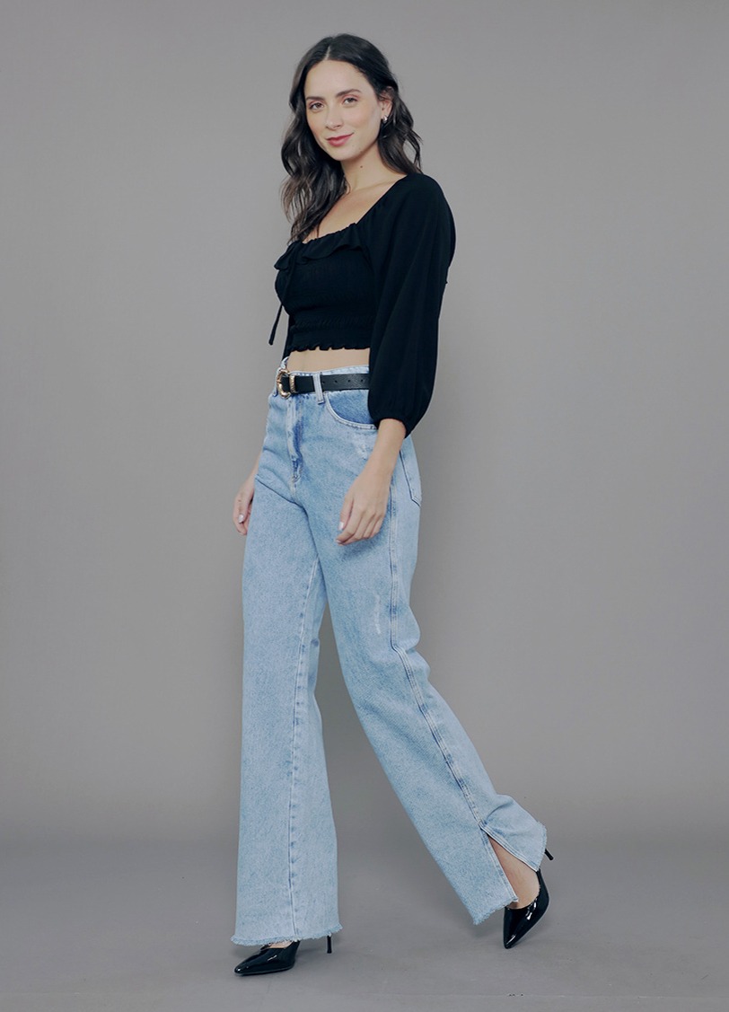 CL.163.0101-Calça Wide Leg em Jeans-Estonado com Puídos Azul Médio-CL.163.0101_034072_03