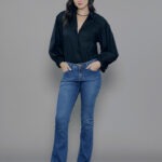 Calça Feminina Cintura Média 30354 - Estonado Azul Escuro-034070, 34