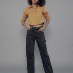 Camisa Feminina Manga Longa CM.163.0024 - Ocre-103701, P