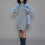 Parka Feminina 30379 - Estonado Azul Médio-034069, P