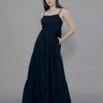 Vestido Feminino Alça Fina Decote Reto VE.163.0025 - Preto-020001, PP