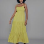 Vestido Feminino Alça Fina Decote Reto VE.163.0025 - Verde Oliva-064030, P