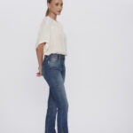 Calça Feminina Shoe Cut Cintura Média 30413 - Destroyed Azul Escuro-LAV-012, 36