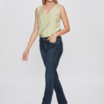 Calça Feminina Shoe Cut Cintura Média 30410 - Estonado Azul Escuro-LAV-009, 36