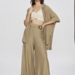 Calça Feminina Pantalona Cinto CL.162.0013 - Verde Oliva, PP