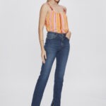 Calça Feminina Reta Cintura Média 30439 - Estonado Azul Escuro-LAV-009, 36