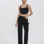 Top Feminino Cropped Corselet De Alça 30474 - Preto-00050, P