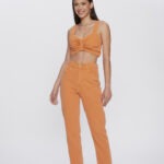 Top Feminino Cropped Decote Princesa 30472 - Laranja Coloral-002429, P