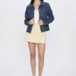 Jaqueta Feminina Tradicional 30459 - Estonado Azul Escuro-LAV-009, P