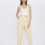 Calça Feminina Reta Cinto Forrado CL.163.0051 - Areia, 36