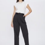 Calça Feminina Reta Cinto Forrado CL.163.0051 - Preto, 36