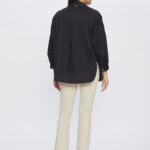 Camisa Feminina Slim Manga Longa Decote V CM.163.0019 - Preto, PP