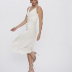 Vestido Feminino Midi Alça Fina VE.162.0020 - Off White, PP