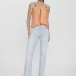 Calça Feminina Reta Cintura Média 30437 - Délavé Azul Claro-LAV-003, 36